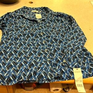 Women’s notations button down blouse size Sm
